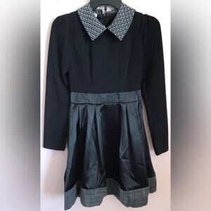 NWT wuziti girls Collard Flared Dress girls l/xl